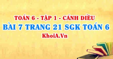 Bài 7 trang 21 SGK Toán 6 tập 1 Cánh Diều